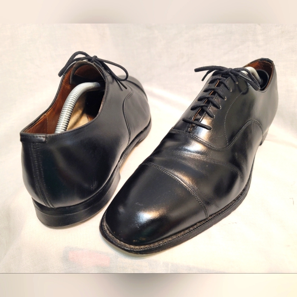Church's Custom Grade Men Size 11.5C Black Leather Captoe Oxford Dress Shoes